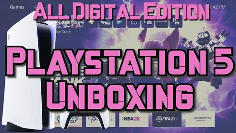 Playstation 5 Digital Edition Unboxing | PS5 Unboxing | Live One Handed Unboxing