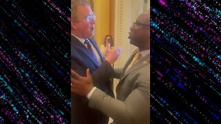 Jamaal Bowman SHOUTS about Gun Law & Republicans, as Thomas Massie approaches with facts & logic