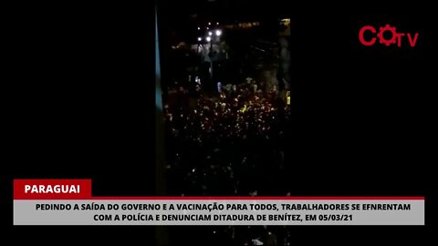 Paraguaios protestam e gritam contra ditadura de Benítez