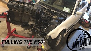 My E36 is Push-To-Start + Removing the Engine