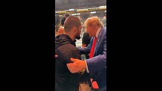 Donald Trump pledges to end the Gaza war during a conversation with Khabib Nurmagomedov at UFC 302