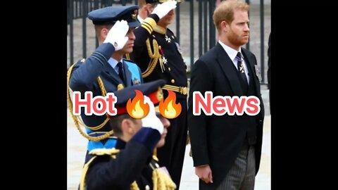 Why didn't Prince Harry and Prince Andrew salute the Queen's coffin at the funeral?