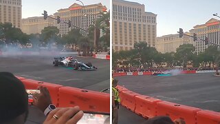 F1 burnout challenge on the streets of Las Vegas