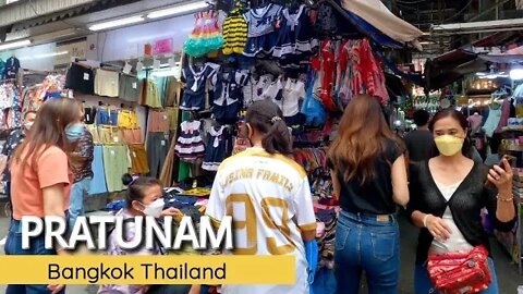 Walking Tour Pratunam Market - Bangkok Thailand 4K