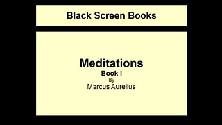 Marcus Aurelius - Meditations - Book 1 (Black Screen)