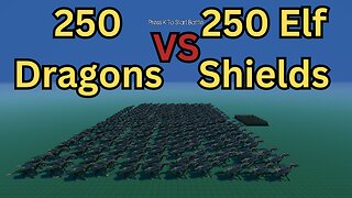 250 Dragons Versus 250 Elf Shields || Ultimate Epic Battle Simulator