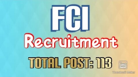 FCI Recruitment 2022| FCI Vacancy 2022