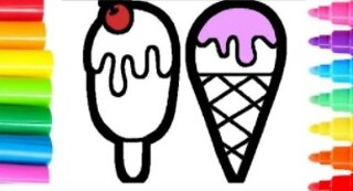 Drawing a PAIR ICE-CREAM for Picture