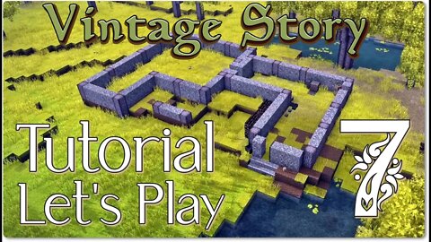 Vintage Story Tutorial Let's Play Episode 7: Base Foundation Build Timelapse! Moving and Mob Prep