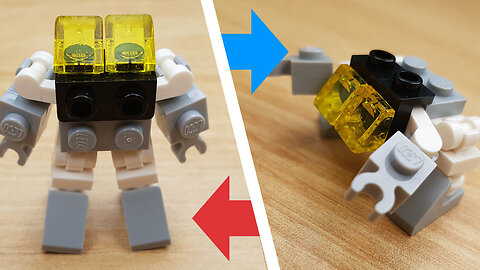 Crab to robot mini LEGO brick transformer tutorial