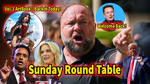 Sunday Round Table, Alex Jones is Back! Vivek's Missing Response To Megyn Kelly and more!