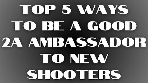 Unfiltered Fan's Only Content UFO 🛸 Content: Top 5 ways to be a good 2A Ambassador
