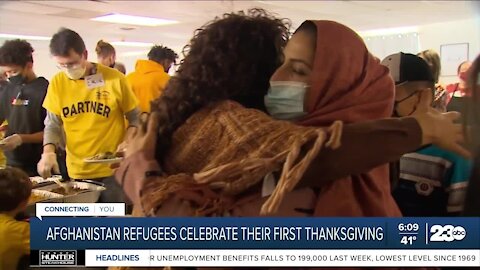 Afghanistan refugees celebrate first Thanksgiving in America