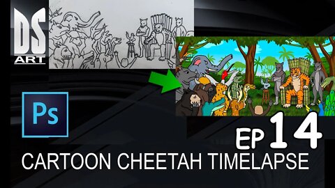 Cartoon Cheetah Part 14 Timelapse