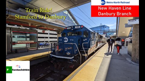 Riding a Brookville BL20GH train on the Danbury Branch from Stamford to Danbury