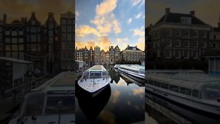 Sunrise in Amsterdam Netherlands