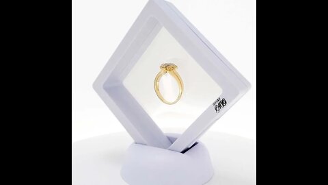 Holder Jewelry Storage Box 14K Yellow Gold Womens Christian Ring with Jerusalem Cross and 13 Diamond