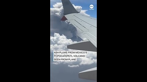 The ash plume from Mexico’s Popocatépetl volcano was visible to passengers