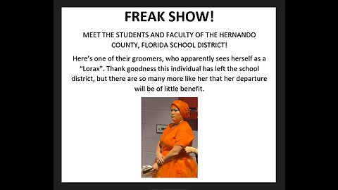 MEET THE LORAX! Yes folks, this is a teacher. Great Hernando County Schools Transgender War--pt 6