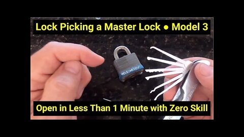 🔒Lock Picking ● Open a Master Lock Model No. 3 in Only 1 Minute with ZERO Skill Required