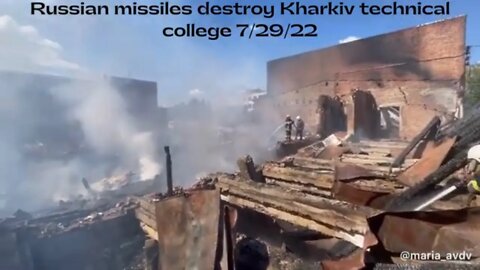 Russian missiles destroy Kharkiv technical college