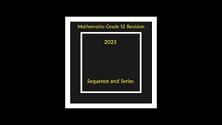 Quadratic number pattern Q1.3.3 Grade 12 Mathematics revision, Patterns, Sequences and Series