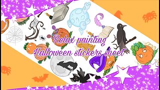 Relax painting✨Halloween stickers sheet🎃