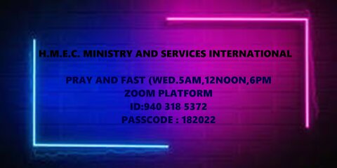 PRAYER AND FAST (.5 am)Wed 12th October 2022. Dr.I.Espinet