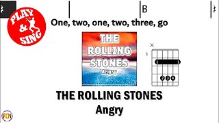 THE ROLLING STONES Angry FCN GUITAR CHORDS & LYRICS