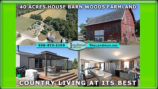 40 Acre Farmette for Sale House Basement Barn Pole Building Outdoor Wood Stove+++ Video Tour