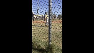 Kid smashes the ball and get on base