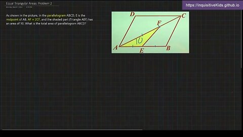 Equal Triangular Areas: Problem 2