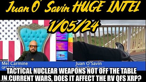 Juan O' Savin: Tactical Nuclear Weapons Not Off the Table in Current Wars 1/8/24..