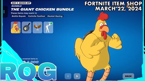 THE GIANT CHICKEN IS BACK! FORTNITE ITEM SHOP (March 22, 2024)