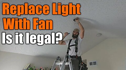 Cost To Install A Ceiling Fan Inplace Of A Light Fixture | Step By Step Instructions | THE HANDYMAN