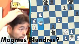 Insane chess moment|Magnus blunders checkmate against Hikaru