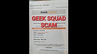 BEWARE GEEK SQUAD SCAM !!!!! DO NOT GIVE THEM YOUR INFO OR REMOTE CONNECT TO YOUR STUFF