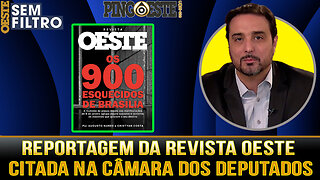 Eduardo Bolsonaro cita na câmara reportagem da Revista Oeste [SÍLVIO NAVARRO]