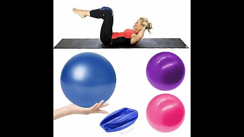 Mini Pilates Exercise Yoga Ball, 6 Inch Small Inflatable Exercise Yoga Ball ,Core Training and...