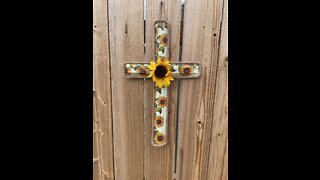 Dollar Tree Sunflower Cross