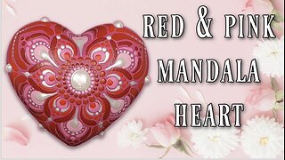 3D Pink & Red Heart Mandala Tutorial perfect for Valentine!