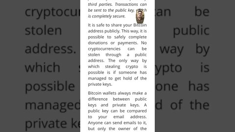 Should I Share My Bitcoin Address Publicly? #cryptoshortsnews #bitcoin #crypto #viral #trending