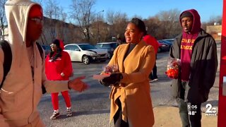 Tendea Family shows support to students at Edmondson Westside High School