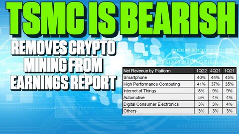 TSMC Removes Crypto Mining From Earnings Report