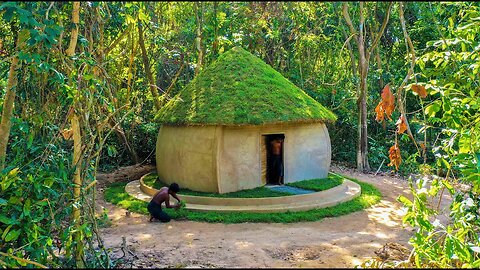 Build The Most Amazing Hobbit House Using Mud as Wall And Grass Roof