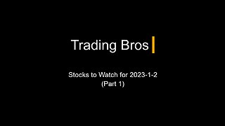 Day Trading Watchlist | Part 1 | 2023-01-02