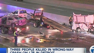 Three killed in wrong way crash on I-75