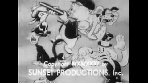 "Dumb Patrol" (1931 Original Black & White Cartoon)