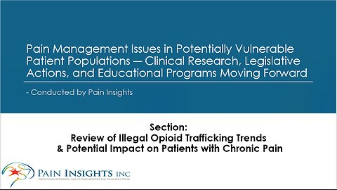 Pain Management Issues ― Opioid Trafficking & Impact on Patients w/Chronic Pain