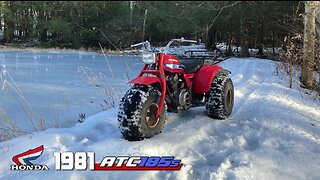 1981 Honda ATC 185s - Snow Day Test Ride!